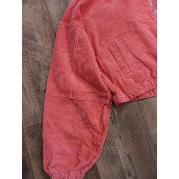 vintage 90s Blank Boxy Corduroy Hoodie sz L 1990s Russell Like. Oversized - Picture 2 of 16